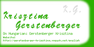 krisztina gerstenberger business card
